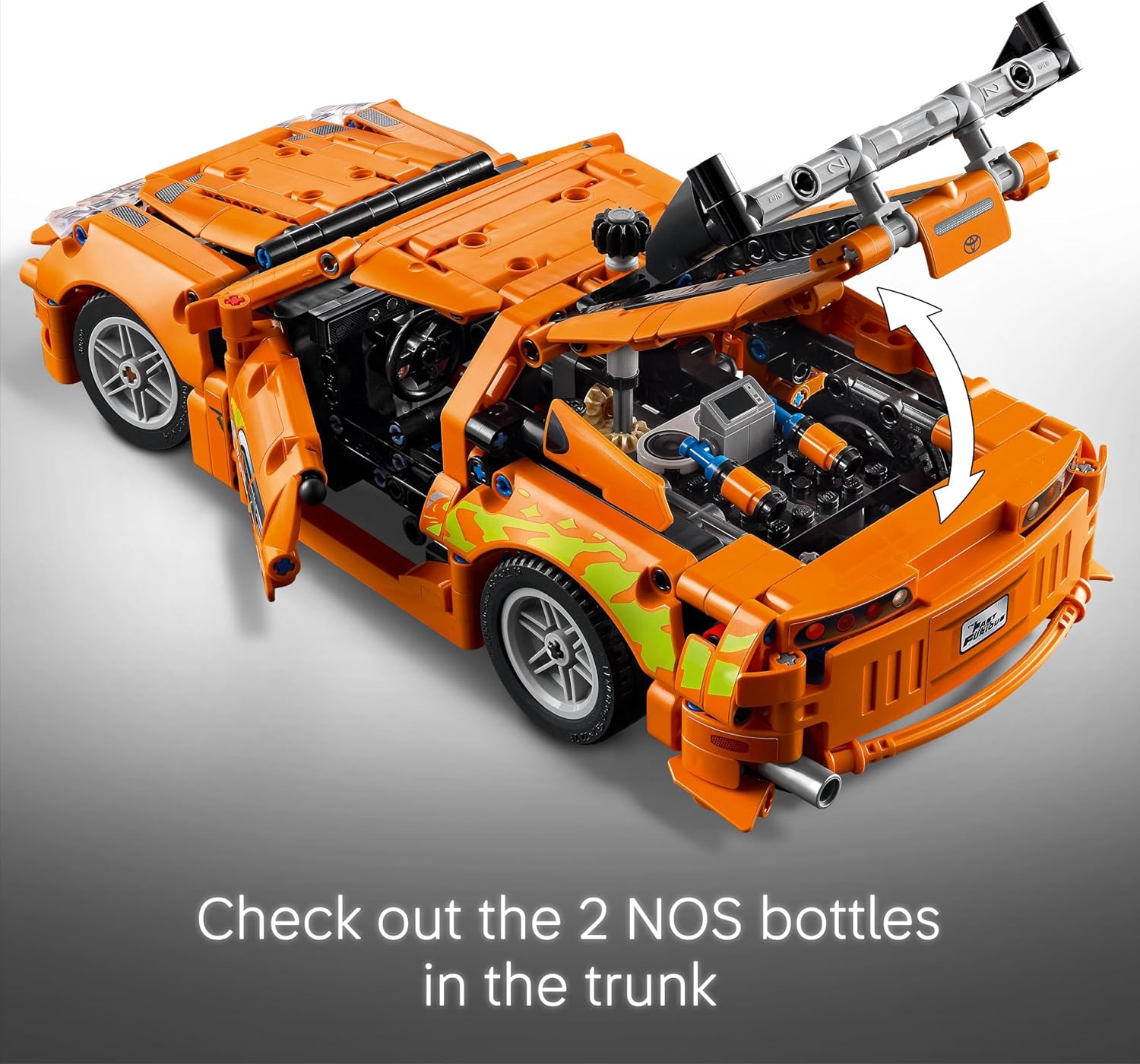 LEGO Technic Fast and Furious Toyota Supra MK4 Toy Car - 6 Cylinder Engine & Opening Doors - Model Kits for 9+ Years Old Boys & Girls or Adult Motorsport Fans - Birthday Gift Idea - 42204