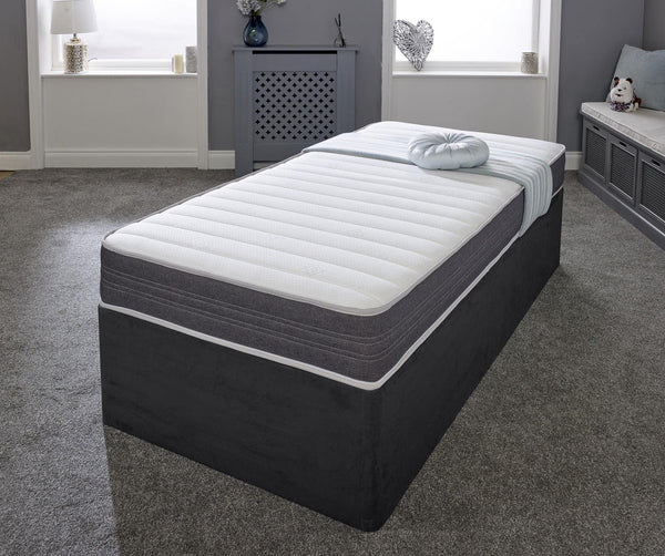 Extreme Comfort Sirocco Airflow Grey 18cms Deep Hybrid Spring & Memory Fibre Mattress, 2ft6 Small Single (2ft6 x 6ft3, 75cm x 190cm)