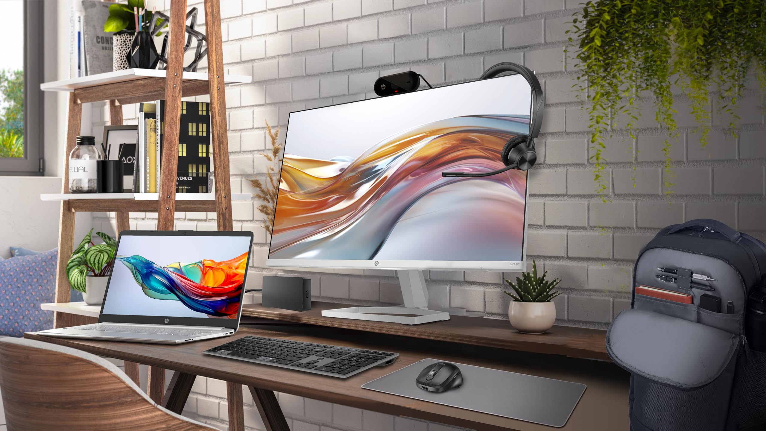 HP Series 5 27" FHD Height Adjust Monitor (527sh) - 100Hz Refresh Rate, 1500:1 AR, 99 percent sRGB Spectrum, 300 Nits Brightness - HDMI, VGA Ports - Ergonomically Adjustable - Responsibly Made