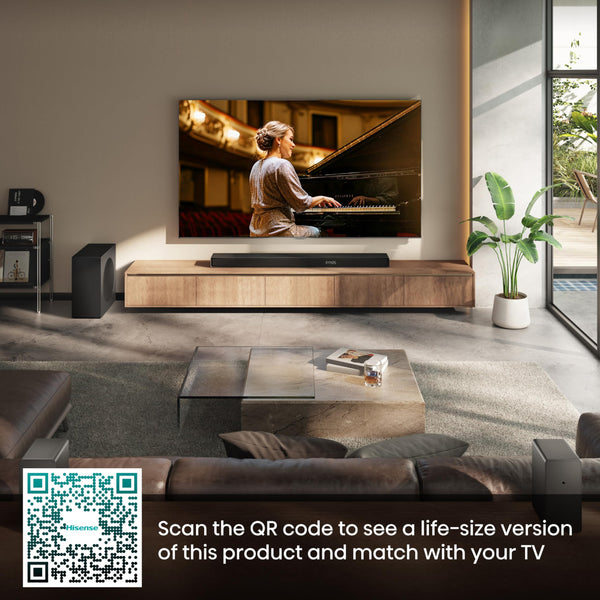 Hisense AX5125H 5.1.2 Channel 500W Dolby Atmos Soundbar with Wireless Subwoofer& Up Firing Speakers& Turly Wireless Rear Speakers