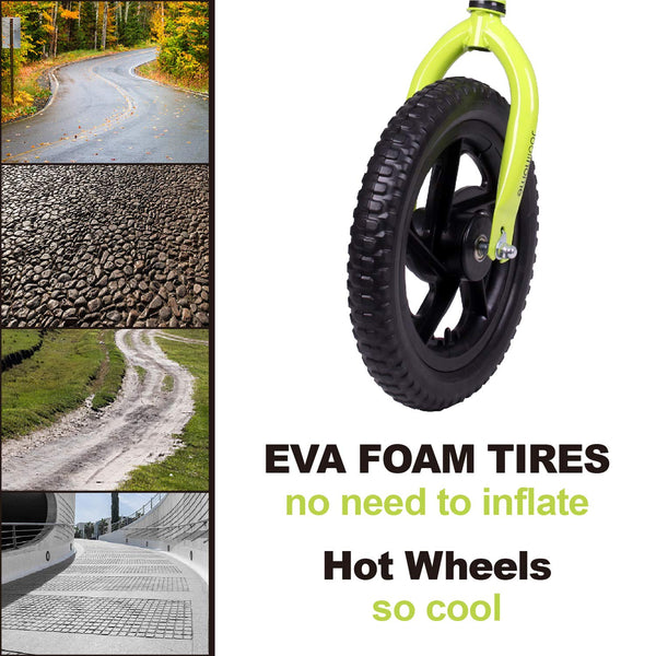 12" Balance Bike Carbon Steel Frame No Pedal Walking Balance Bike Training Bicycle for Kids and Toddlers 2- to 6 Years Old