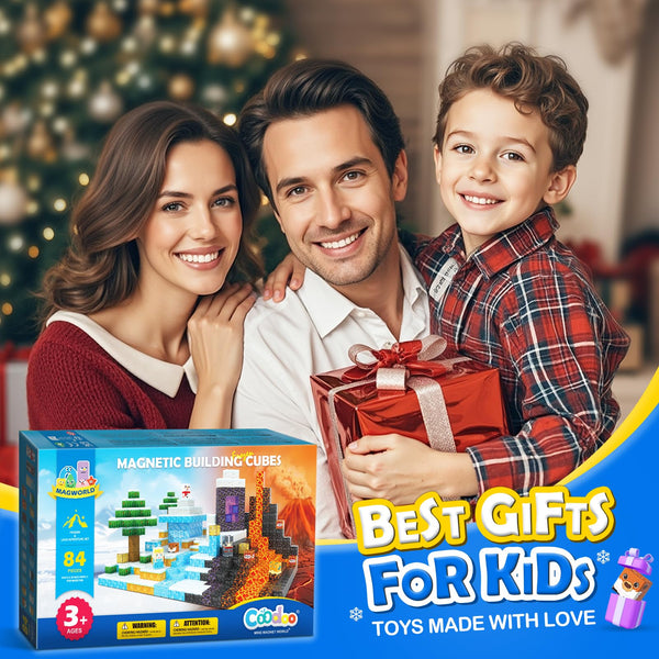 Magnetic Blocks - Build Mine Magnet World Magic Portal Set, Magnetic Tiles Building Blocks Toddler Toy STEM Sensory Outdoor Toys for 3+ Year Old Boys & Girls, Creative Kids Games Kids Toys