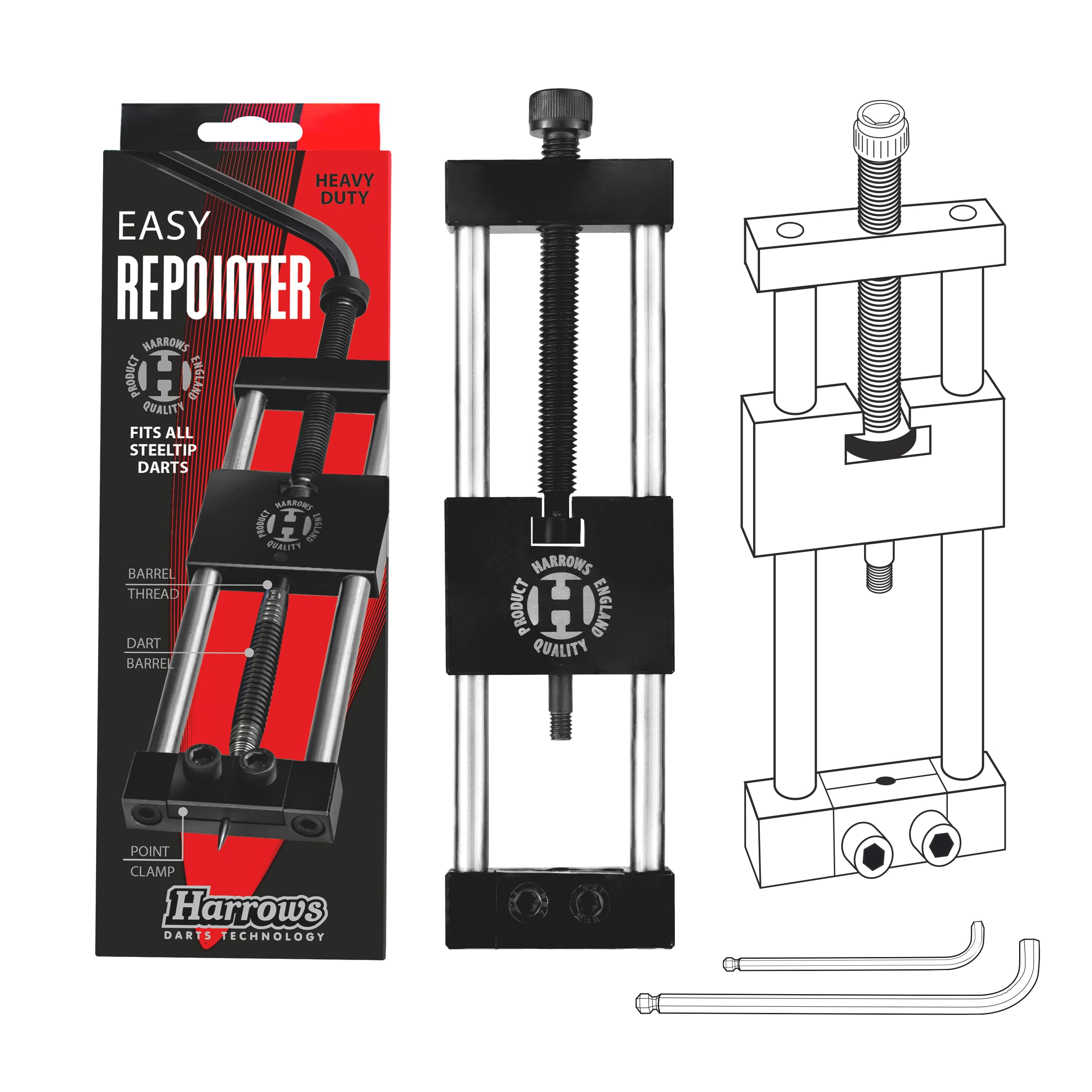Harrows Darts Repointing Tool | Dart Points Removal Tool | Darts Accessories for Dart Points, Dart Flights, Dart Stems, Dart Shafts I Professional