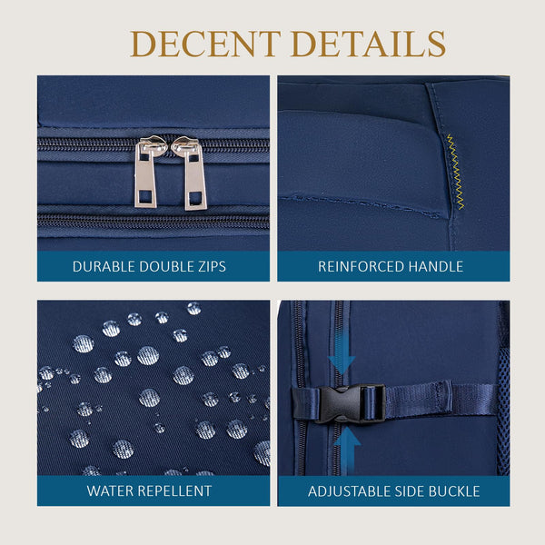 Cabin Bag 45x36x20 for New Easyjet, Underseat Cabin Luggage Bags Carry on Travel Backpack Cabin Size for Airplanes, 30L Hand Luggage Suitcase Water Resistant Laptop Backpacks Black