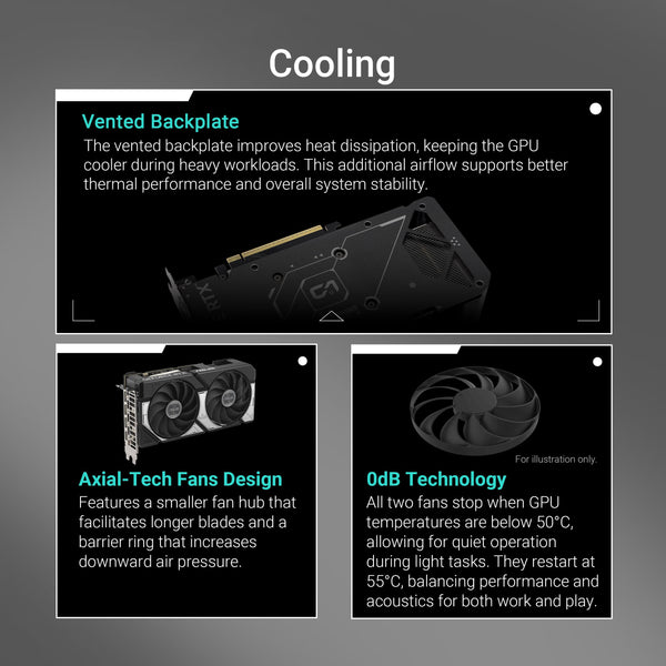 ROG Herculx Graphics Card Holder - Tool-free adjustable GPU support bracket, Spirit level, Solid zinc alloy, 72-128mm, Extensive compatibility, Aura Sync