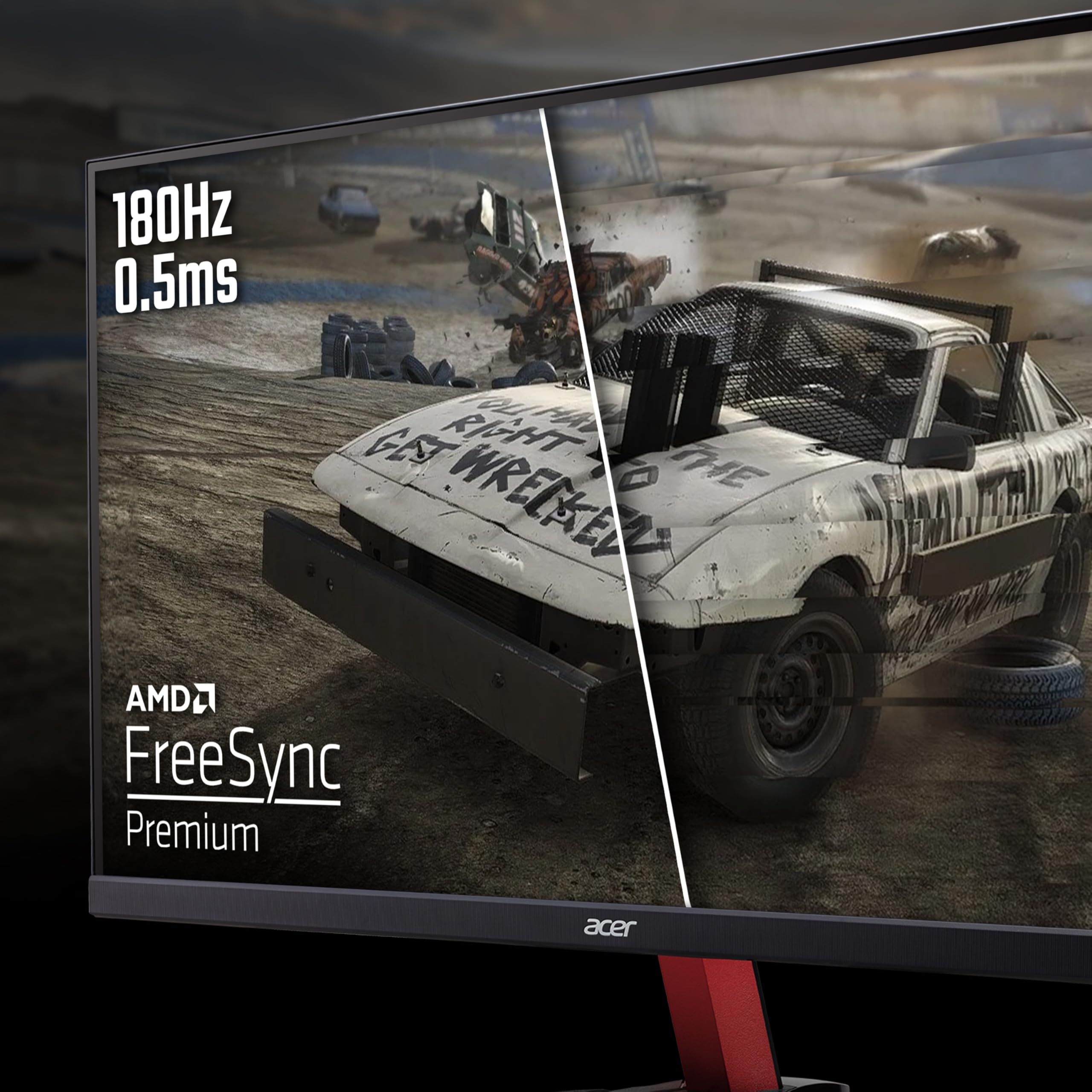 Acer Nitro KG241Y S3 24-inch Gaming Monitor - VA Panel, 1920 x 1080, 4ms, 180Hz, FreeSync Premium, HDR 10, DP, HDMI