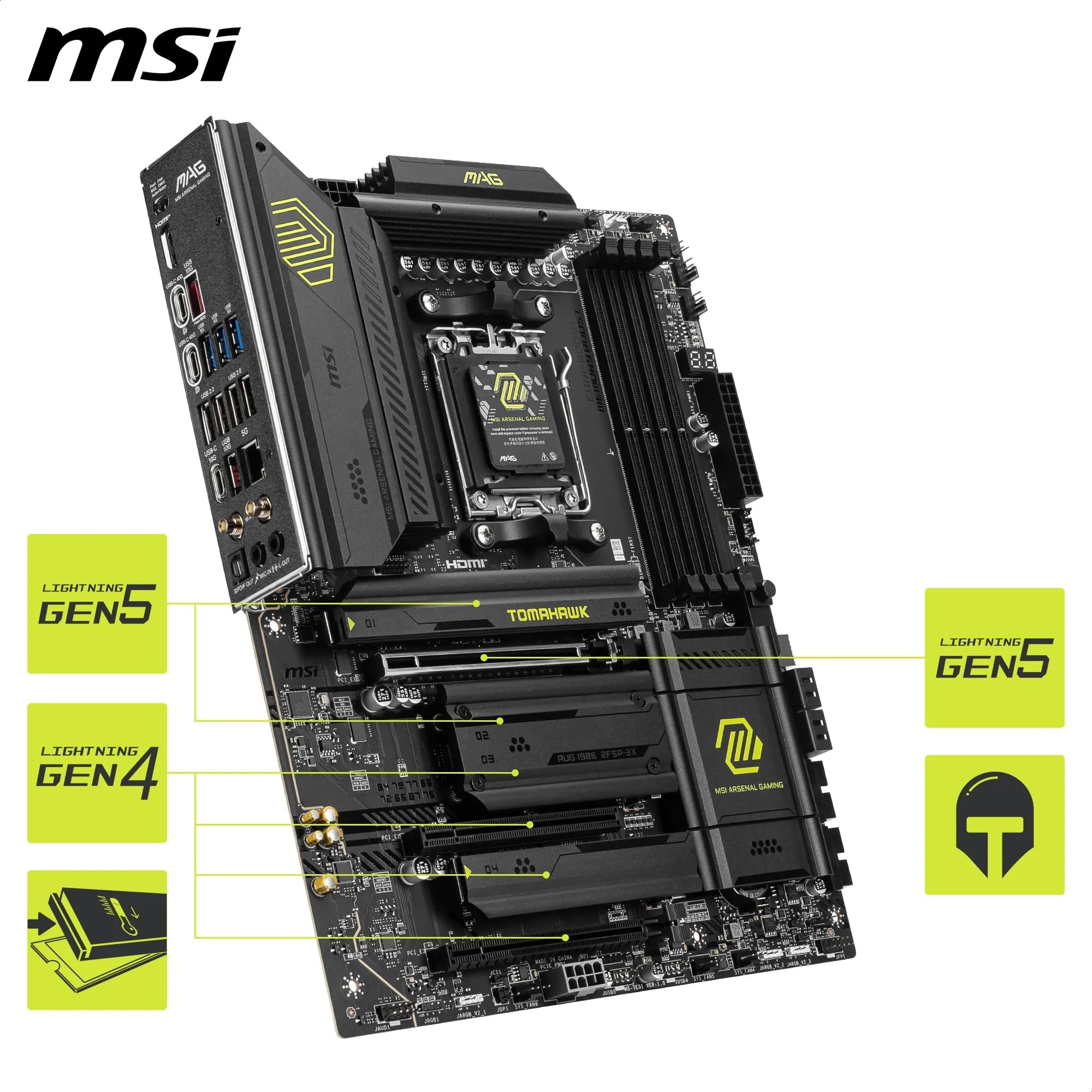 MSI X670E GAMING PLUS WIFI Motherboard, ATX - Supports AMD Ryzen 9000 / 8000 / 7000 Series Processors, AM5 - 80A SPS VRM, DDR5 Memory Boost 7800+ MHz/OC, PCIe 5.0 x16, M.2 Gen5, Wi-Fi 6E