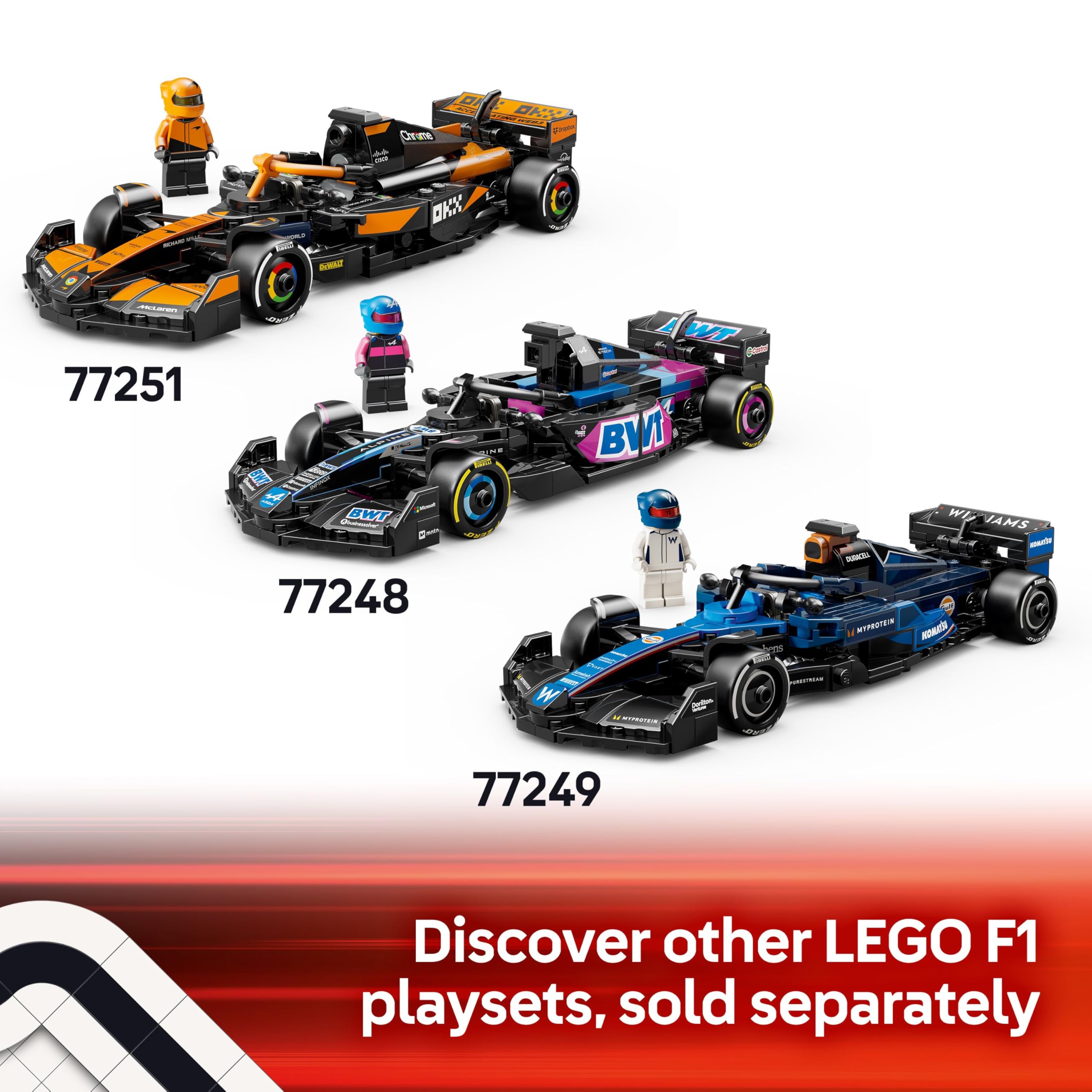 LEGO Speed Champions McLaren F1 Team MCL38 Race Car Toy with a Collectible Formula 1 Driver Minifigure - Model Kits for 10+ Year Old Boys & Girls or Adult Motorsport Fans 77251