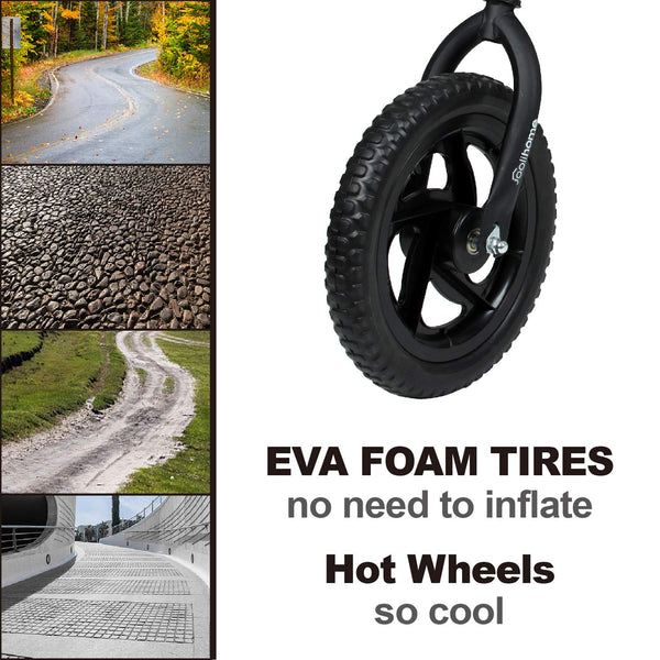 12" Balance Bike Carbon Steel Frame No Pedal Walking Balance Bike Training Bicycle for Kids and Toddlers 2- to 6 Years Old