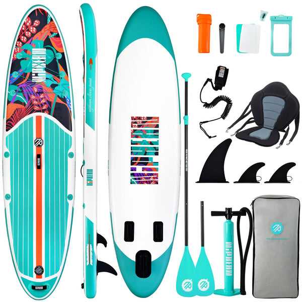 Niphean Inflatable Paddle Boards for Adults with All Accessories, 320cm Stand Up Paddle Board for All Skill Levels, SUP with 200kg Weight Capacity for 2 People, Inflatable Paddleboard with Seat