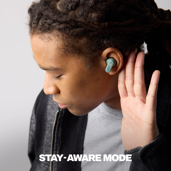 Skullcandy Dime Evo Wireless Earbuds, Bluetooth Headphones, Noise Isolating Fit, Up to 36 Hours Battery, Microphone for iPhone Android, Easy Carry with Clip-Anywhere Case - True Black