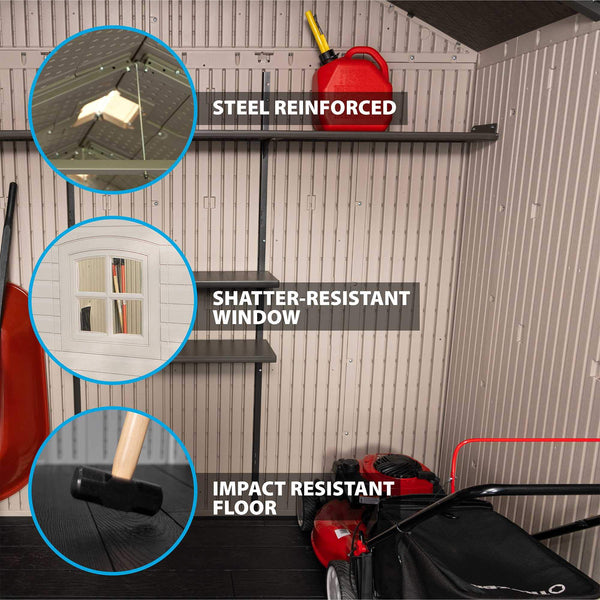 Lifetime 60282 Outdoor Storage Shed, 7 x 12 ft.