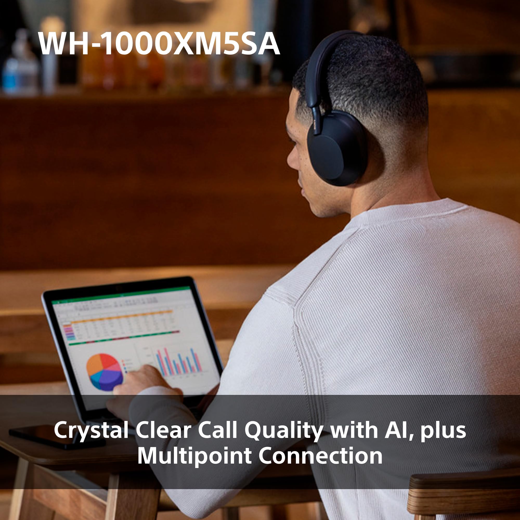 Sony WH-1000XM5 Hard Case Premium Noise Cancelling Wireless Over-Ear Headphones, Bluetooth, Clear Call Quality, Hi-Res Audio, Up to 30hr Battery Life, Includes Hard Case, iOS & Android - Black