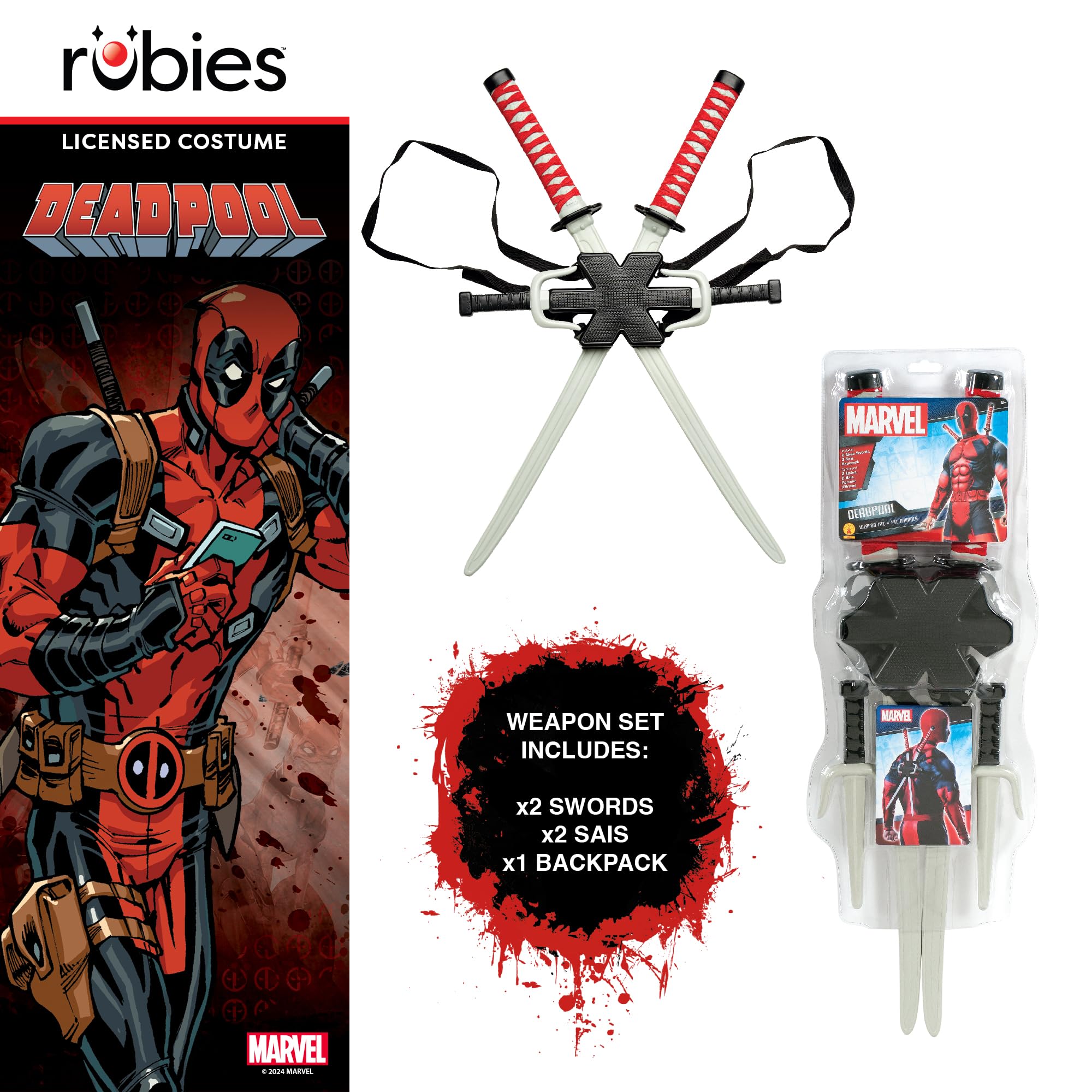 Rubies Official Marvel Deadpool Deluxe, Adult Costume Halloween