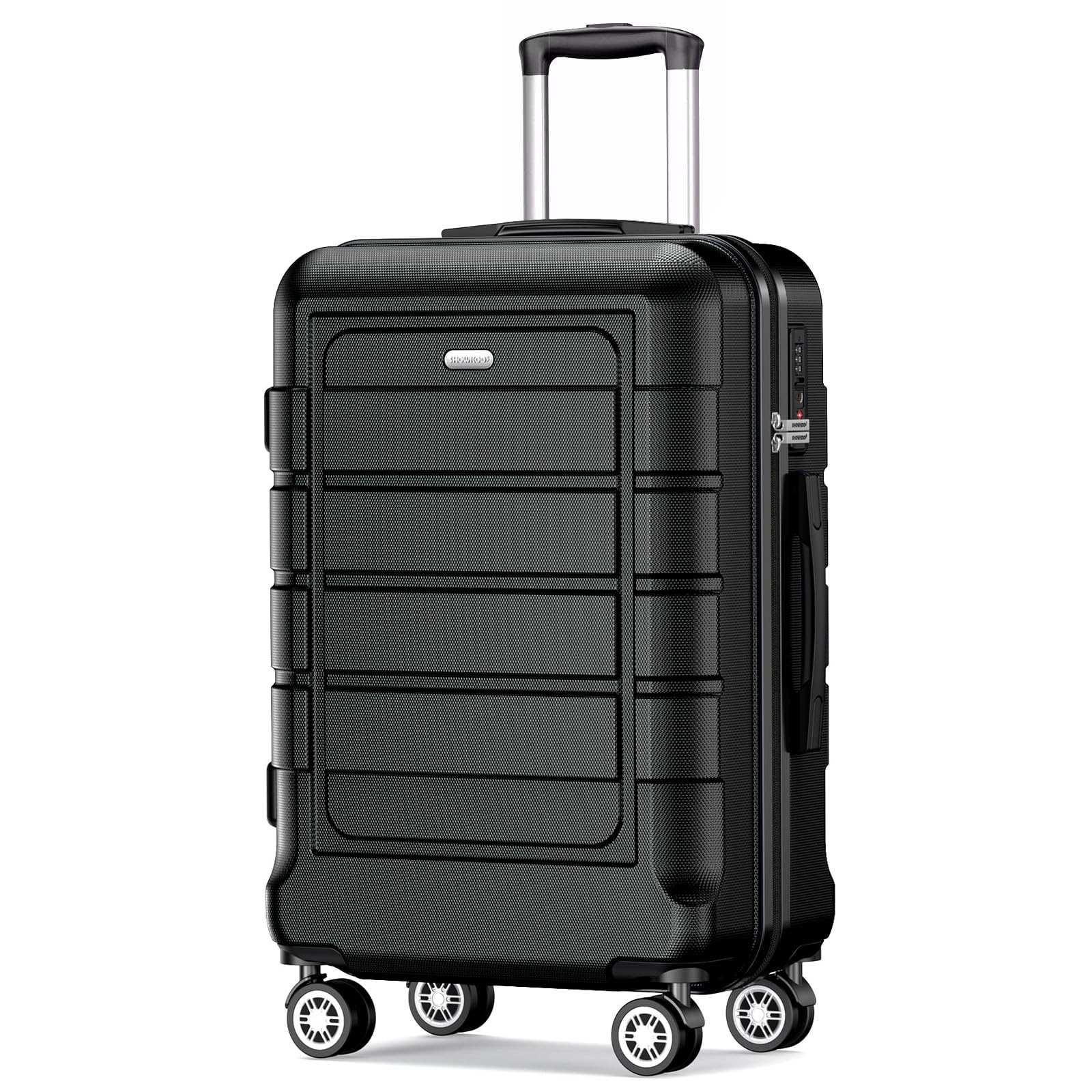 SHOWKOO Suitcase Large 28-Inch Expandable PC+ABS Hard Shell Travel Luggage Lightweight Durable High Capacity with Double Spinner Wheels TSA Lock, 28" Green