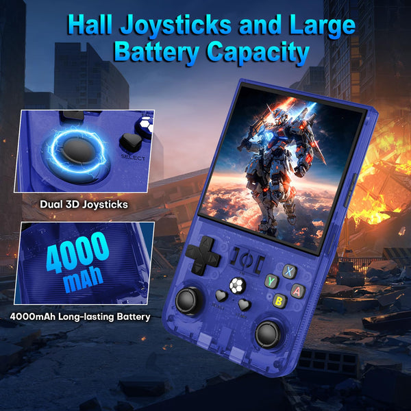 2025 New Upgrade R36MAX Retro Handheld Game Console with 64GB Built-in 18000+ Classic Games, Portable Video Gaming Console Linux System 4.0 Inch IPS Screen, 4000mAh Rechargeable Battery-Black