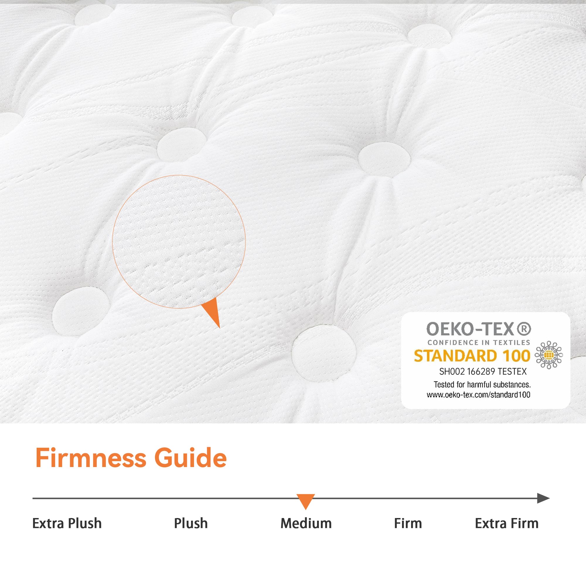 TeQsli Super King Size Mattress 6FT, 10 Inch Gel Memory Foam 7 Zone Orthopedic Super King Mattress Pocket Sprungs Wave Memory Foam Hybrid - Medium Firm 10-Year Support 180x200x25 cm