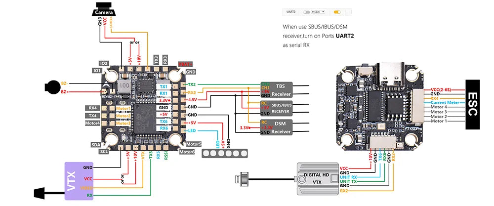 JHE F7 XSD Pro Flight Controller