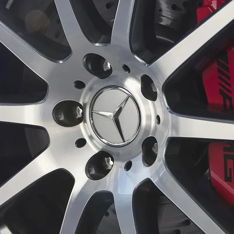 4Pcs 75MM Car Wheel Center Hub Caps AMG Wreath for Mercedes Benz GLE GLK SLK CLA CLK W203 W204 W205 W209 W210 W211 W212