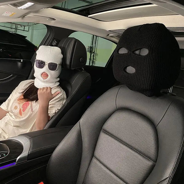A must-have social media influencer with a car seat cover, personalized funny hat, and special decorative accessories
