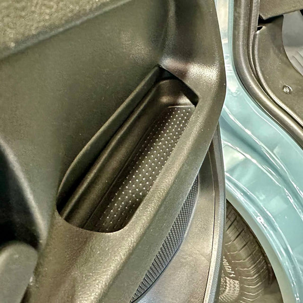 For Fiat Ducato RAM ProMaster Rubber Door Pocket Liner Inserts - Black - Van-X | Premium Door Storage Solution