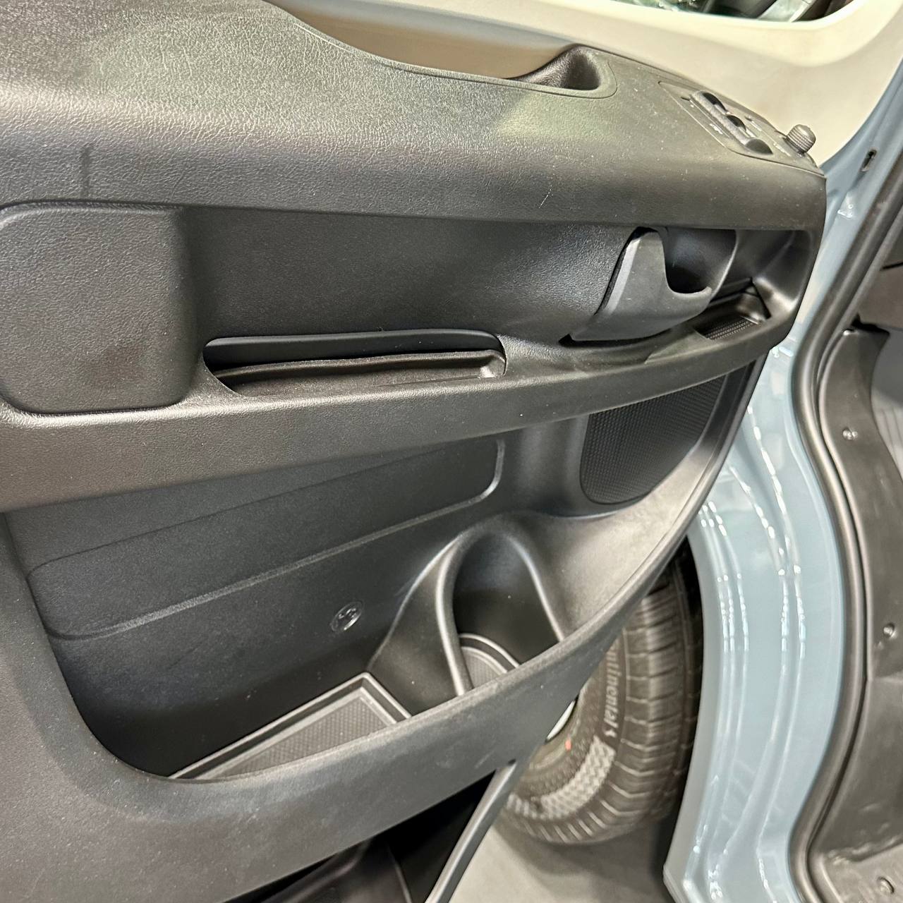 For Fiat Ducato RAM ProMaster Rubber Door Pocket Liner Inserts - Black - Van-X | Premium Door Storage Solution