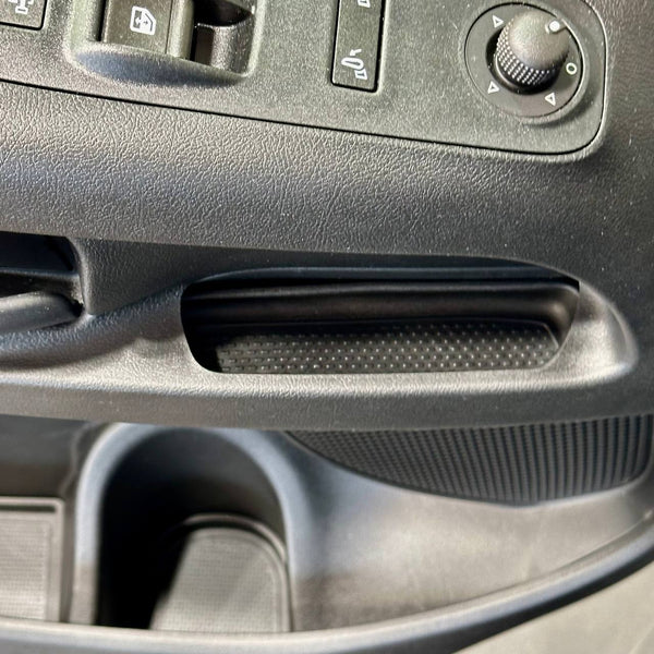 For Fiat Ducato RAM ProMaster Rubber Door Pocket Liner Inserts - Black - Van-X | Premium Door Storage Solution