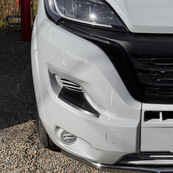 For Fiat Ducato Front Bumper Step Protectors – White, Set of 2 | Durable Vehicle Accessories