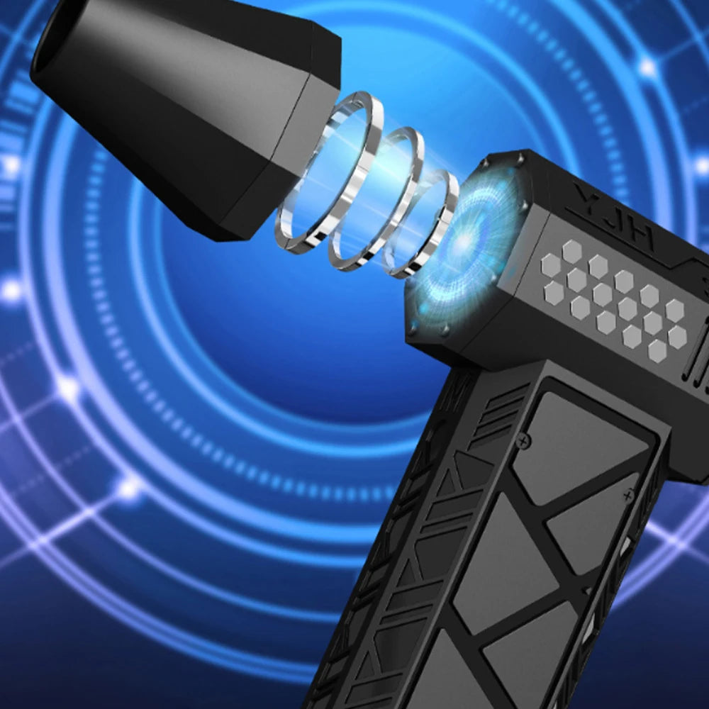 130000RPM Mini Turbo Jet Fan Electric Air Duster Adjustable wind speed Turbo Violent Blower Rechargeable with Light Car Cleaning