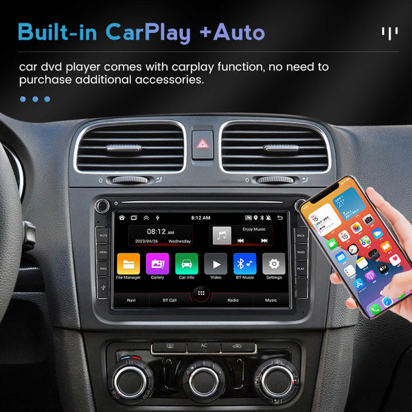 Volkswagen/Seat/Skoda Universal 8 Inch CarPlay and Android Auto Screen