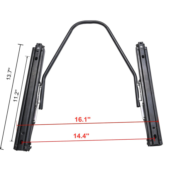 New Style Black PVC Leather Gray Stitch Racing Boat Seats Bracket With Double Rails Race Car Seats 1082