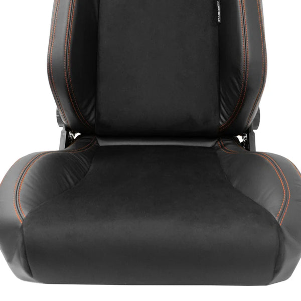ATS x1 Universal Sports Bucket Seat Black Real Leather & Alcantara Red stitch