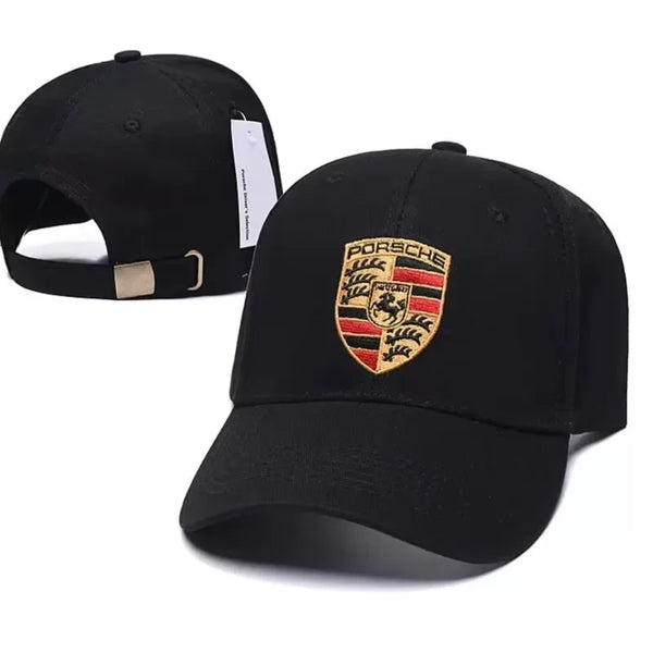 Embroidery Car Logo Snapback Baseball Cap Adjustable Casual Hat For Porsche Macan 911 718 Taycan Panamera Cayenne Boxster Cayman