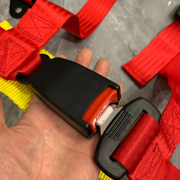 SIF Universal Racing Harness Seat Belt 4 Point Quick Release Nylon Car Safety Racing Seat Belt 2 Inches