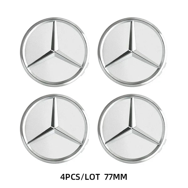 4Pcs 75MM Car Wheel Center Hub Caps AMG Wreath for Mercedes Benz GLE GLK SLK CLA CLK W203 W204 W205 W209 W210 W211 W212
