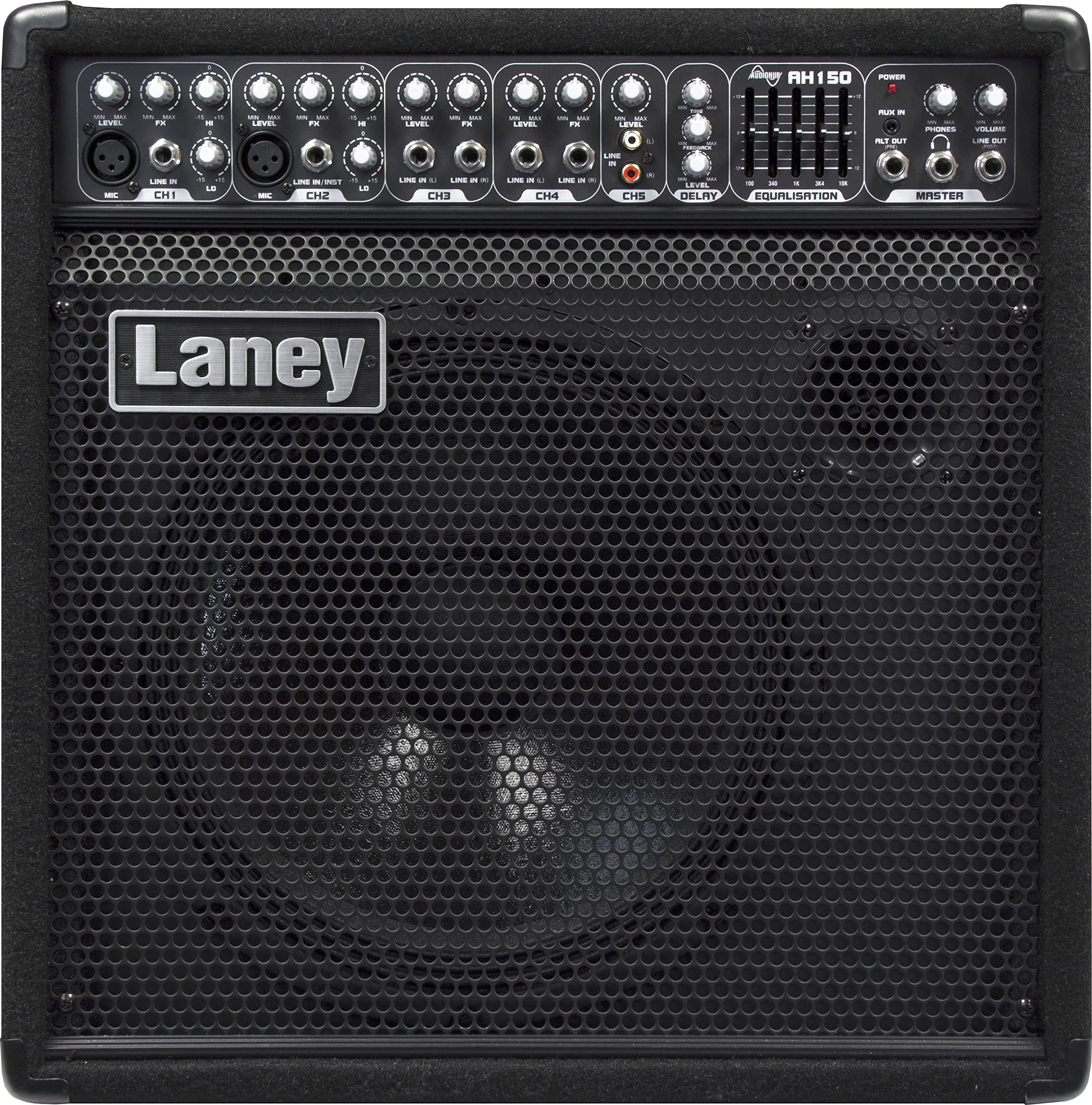 Laney AUDIOHUB Series AH80 - Multi-Input Combo Amp - 80W - 10 inch Woofer plus Horn, Black