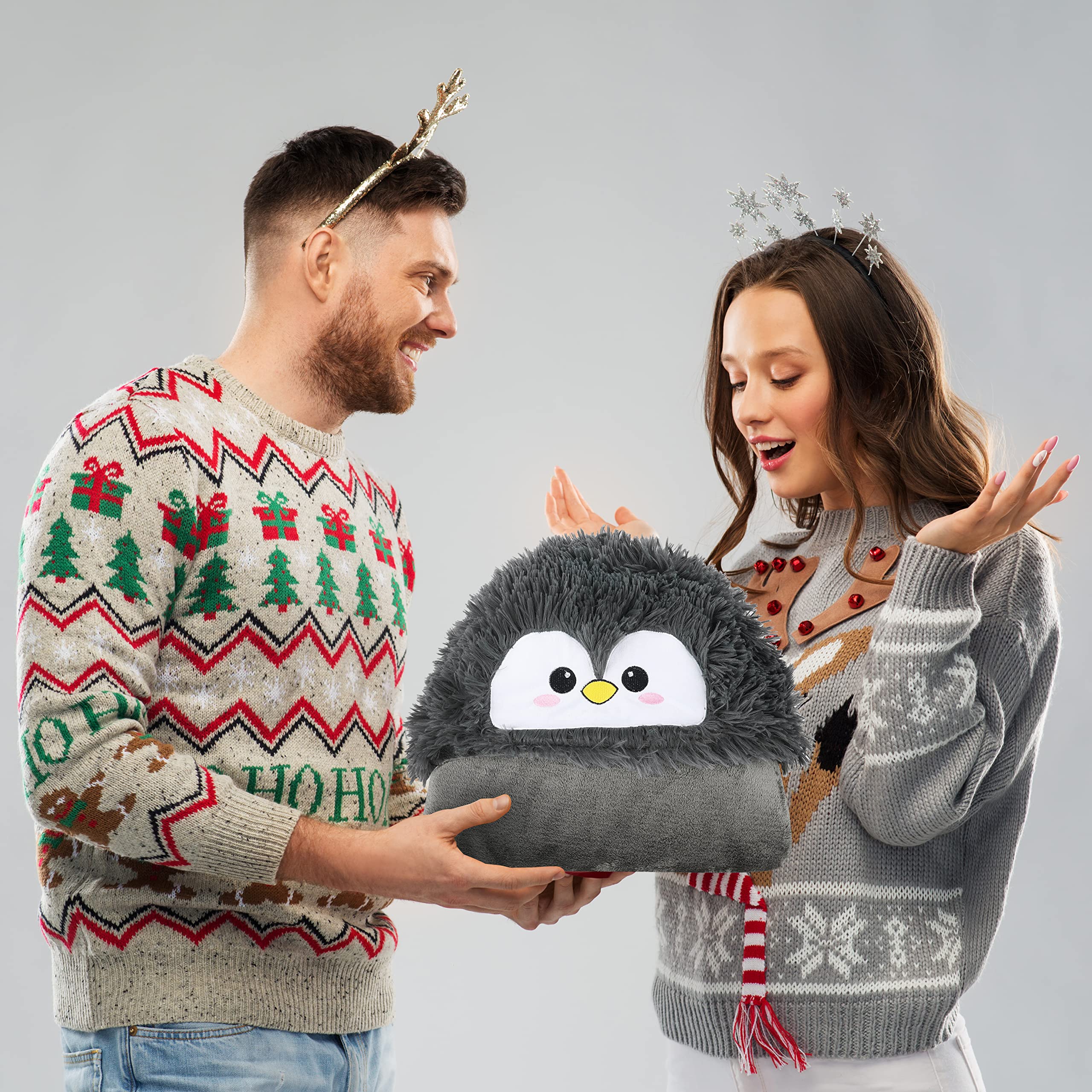 Shoppawhile Sloth Gifts for Women Wearable Hooded Blanket Soft Cute Warm Fluffy Sloth Hooded Blanket 59 * 51 inch