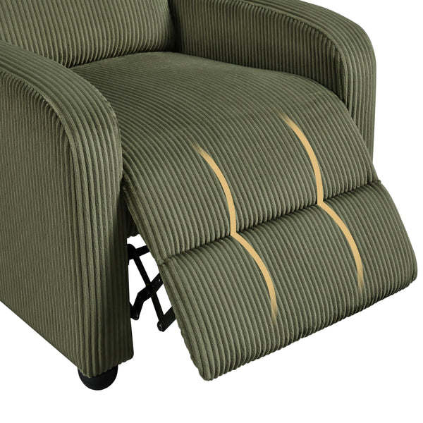 Yaheetech Recliner Armchair Single Padded Seat Boucle Fabric Sofa Lounge Home Living Room Theater Adjustable Leg Rest and Reclining Functions Ivory