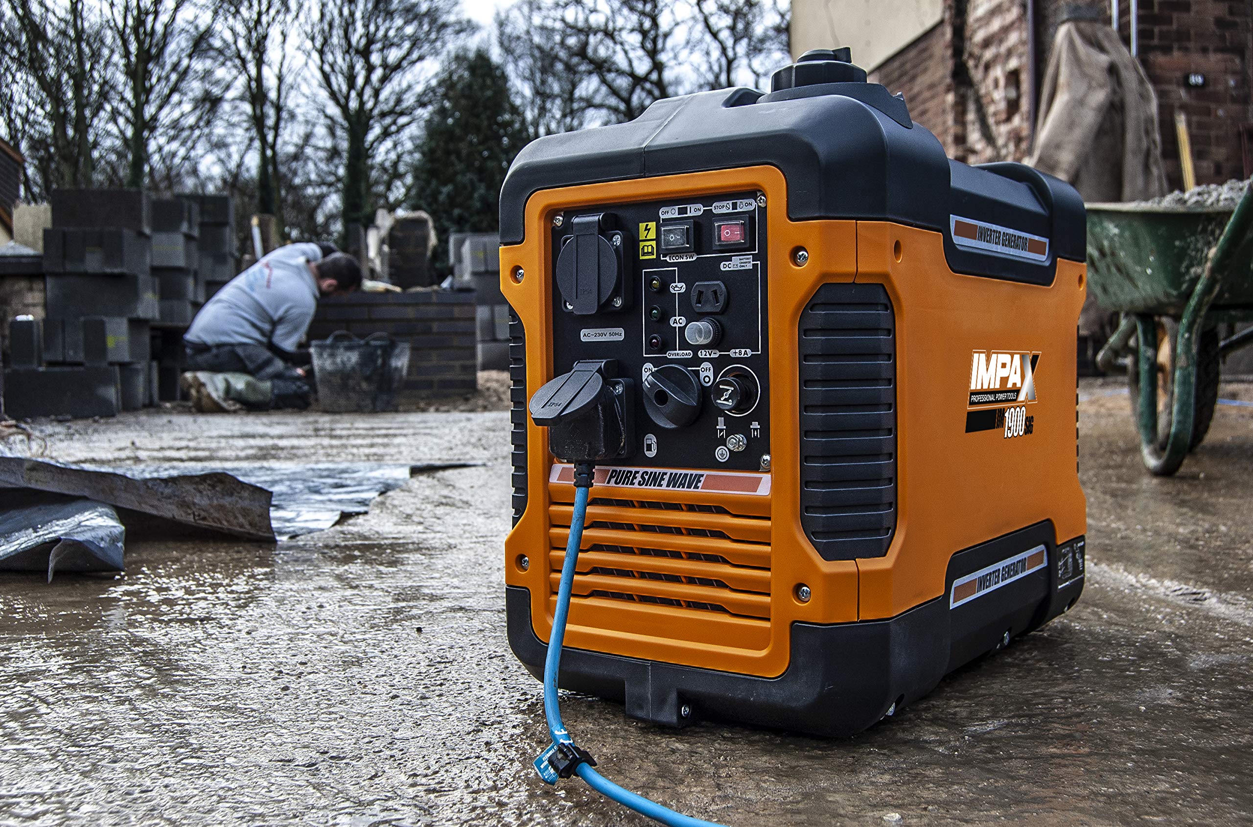 IMPAX® 3500w Inverter Open - Frame Generator, Orange/Black