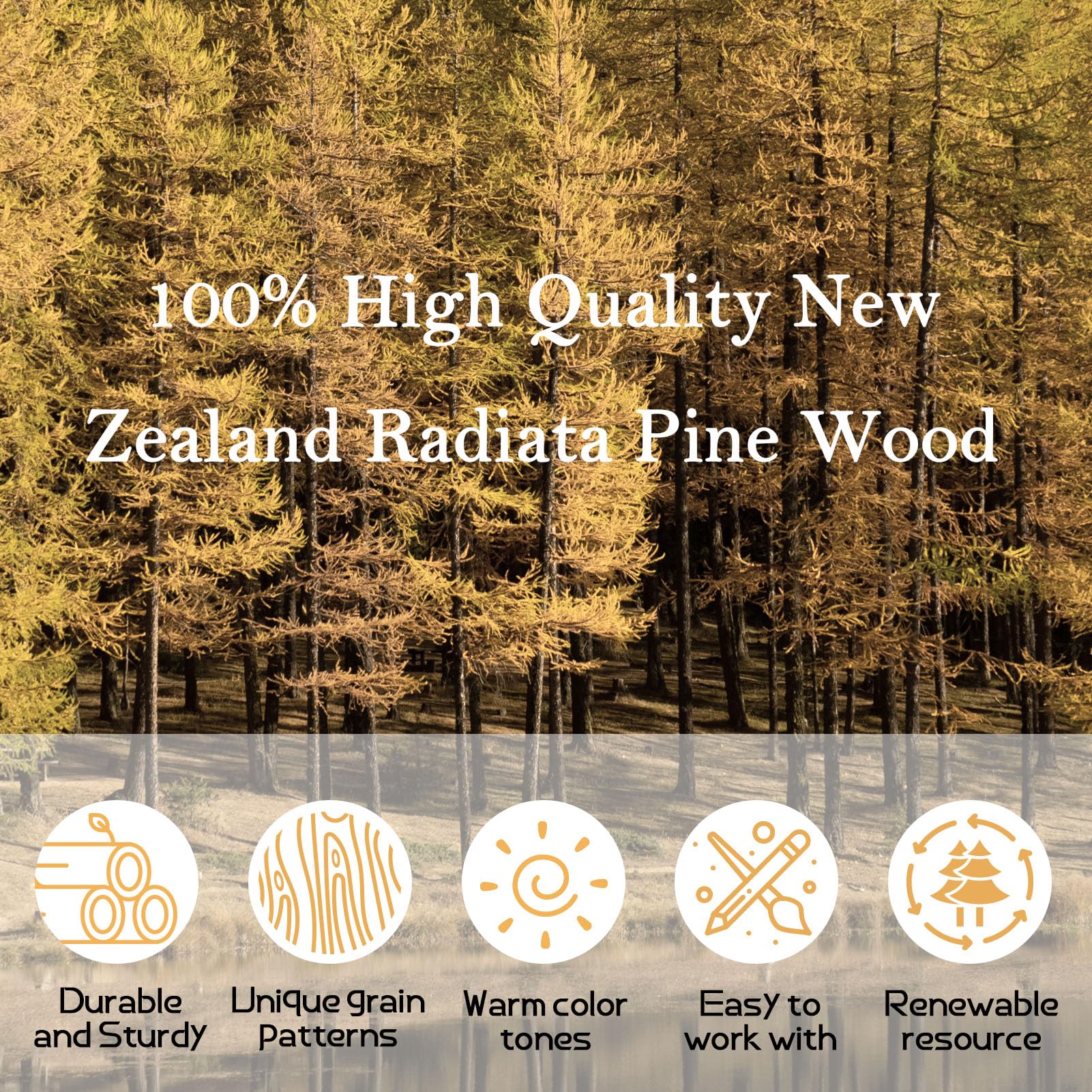 48 Pieces Unfinished Wood Coasters-Solid Wood Panel, GOH DODD 4 Inch Wooden Blanks with Foot Pads for Crafts Laser Engraving Wood Burning Staining