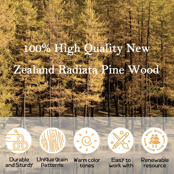 48 Pieces Unfinished Wood Coasters-Solid Wood Panel, GOH DODD 4 Inch Wooden Blanks with Foot Pads for Crafts Laser Engraving Wood Burning Staining