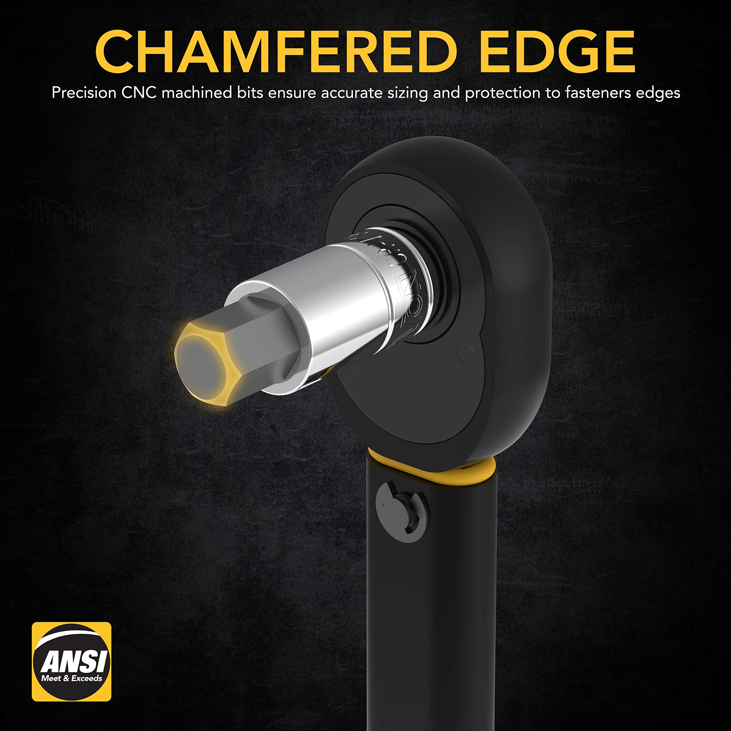 LEXIVON Master HEX Bit Socket Set, Premium S2 Alloy Steel | Complete 32-Piece, SAE and Metric Set | Enhanced Storage Case (LX-144)