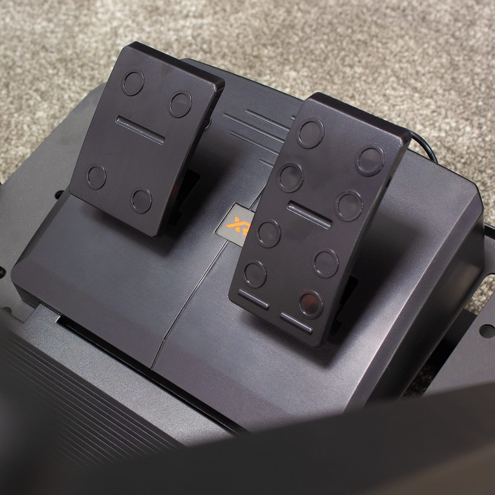 X-Rocker Steering Wheel Stand, Foldable Racing Wheel Stand with Seat Fixing Rod, Adjustable Height, Adjustable Angle, Suitable for Logitech, XBOX, Madcatz, Playstation, Racing Wheel Stand - Black