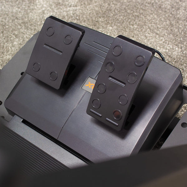 X-Rocker Steering Wheel Stand, Foldable Racing Wheel Stand with Seat Fixing Rod, Adjustable Height, Adjustable Angle, Suitable for Logitech, XBOX, Madcatz, Playstation, Racing Wheel Stand - Black