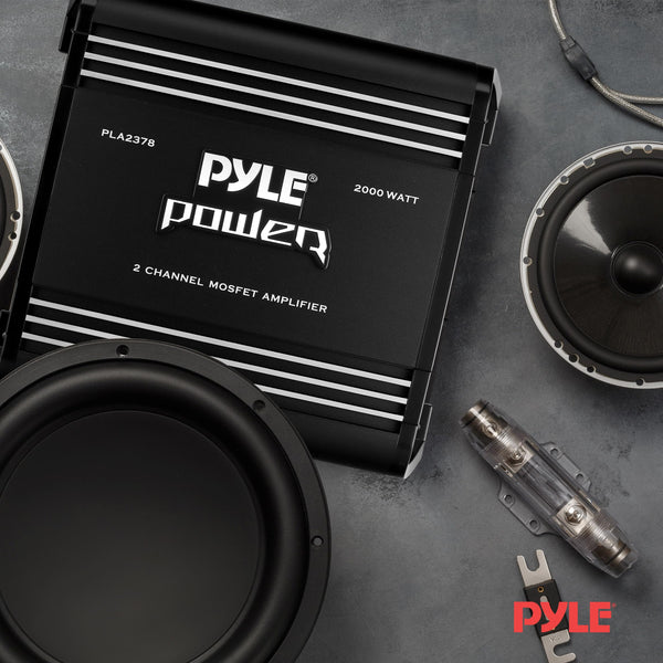 Pyle PLA2378 2000W 2 Channel Bridgeable Mosfet Amplifier