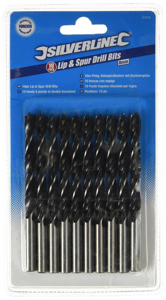 Silverline 425714 Lip and Spur Drill Bits 6 mm 10pk
