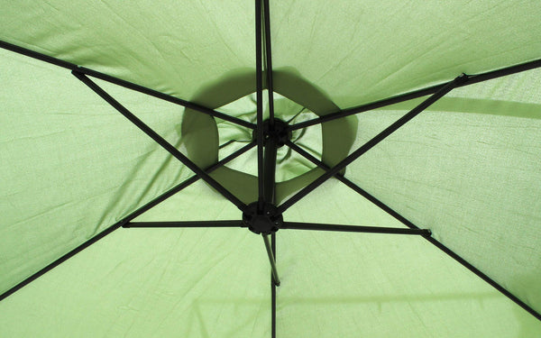 All Seasons Gazebos Ross James premium garden parasol umbrella with crank handle including base weight (Green)