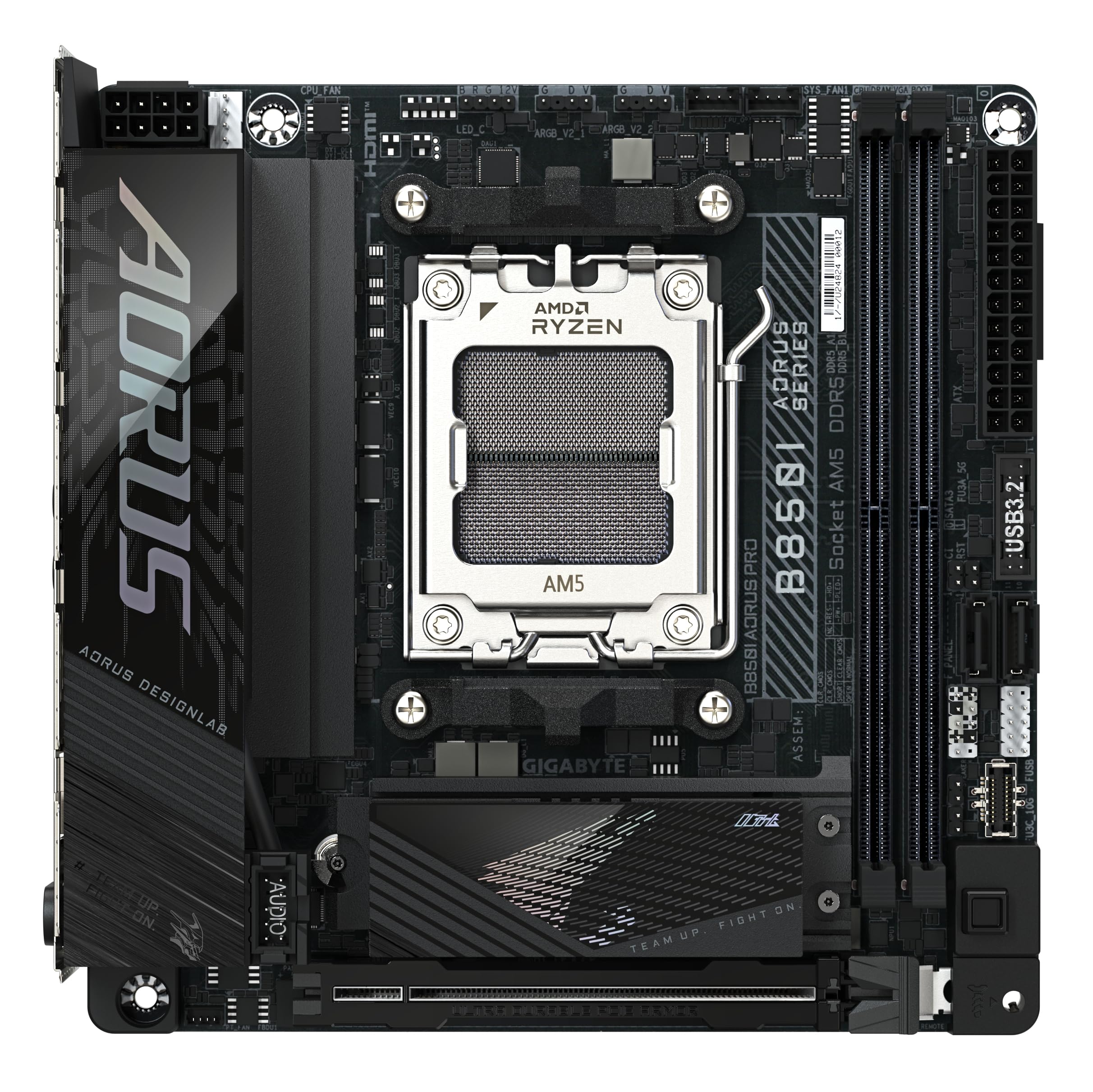 GIGABYTE B850 AORUS ELITE WIFI7 Motherboard - AMD Ryzen 9000 Series CPUs, 14+2+2 Phases Digital VRM, up to 8200MHz DDR5 (OC), 1xPCIe 5.0 + 2xPCIe 4.0 M.2, 2.5 LAN, WIFI 7, USB 3.2 Gen 2x2