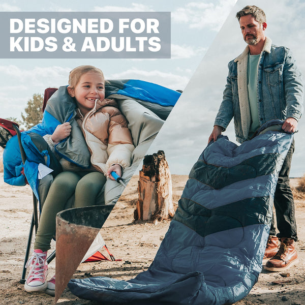 MalloMe Sleeping Bags for Adults & Kids Sleeping Bag 3-4 Season - Ultralight Backpacking Sleeping Bag Cold Weather & Warm, Lightweight Compact, Single Adult Girls Boys Winter Sleep Camping Accessories