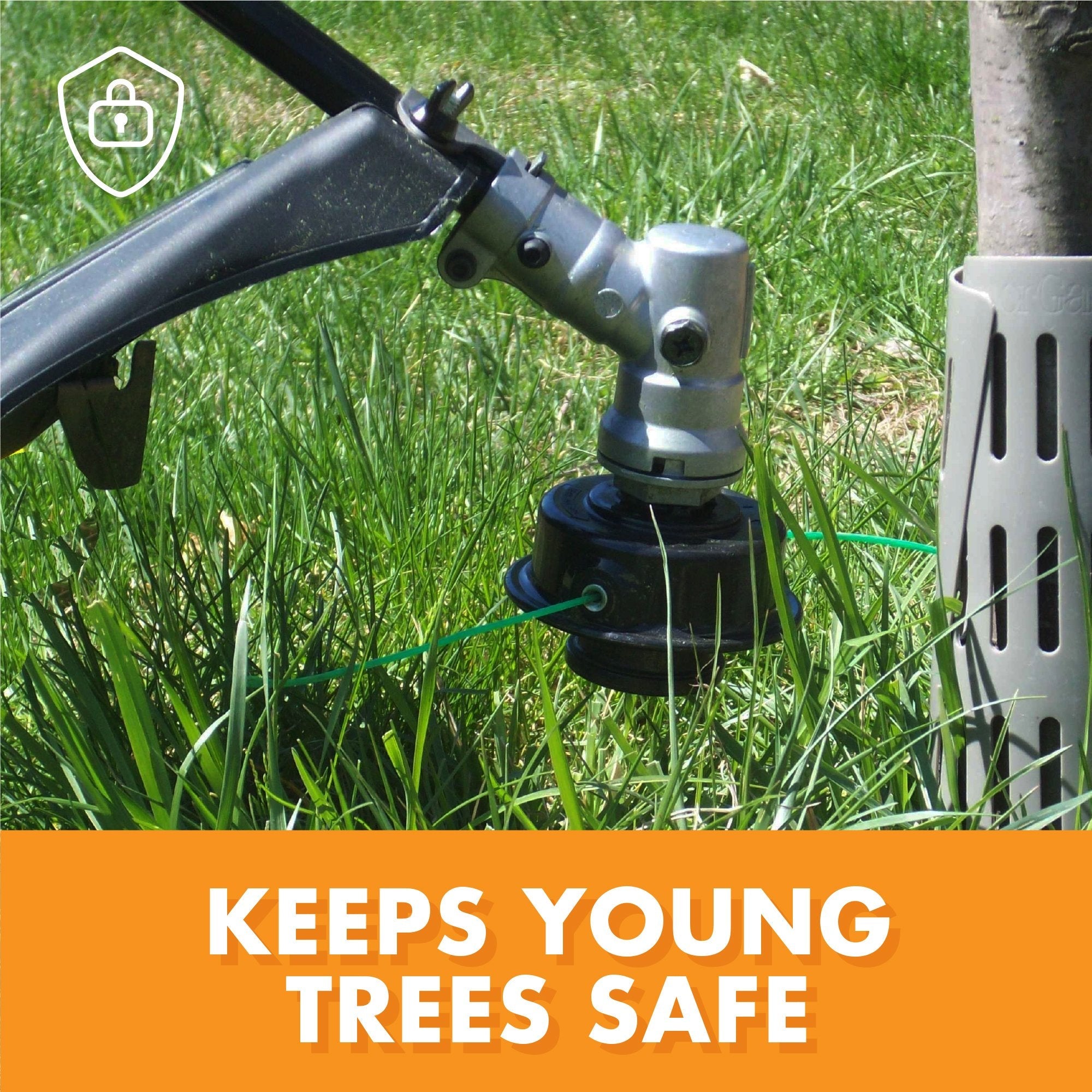 EASYFLEX Plastic Tree Trunk Protectors, 12 Count, Grey